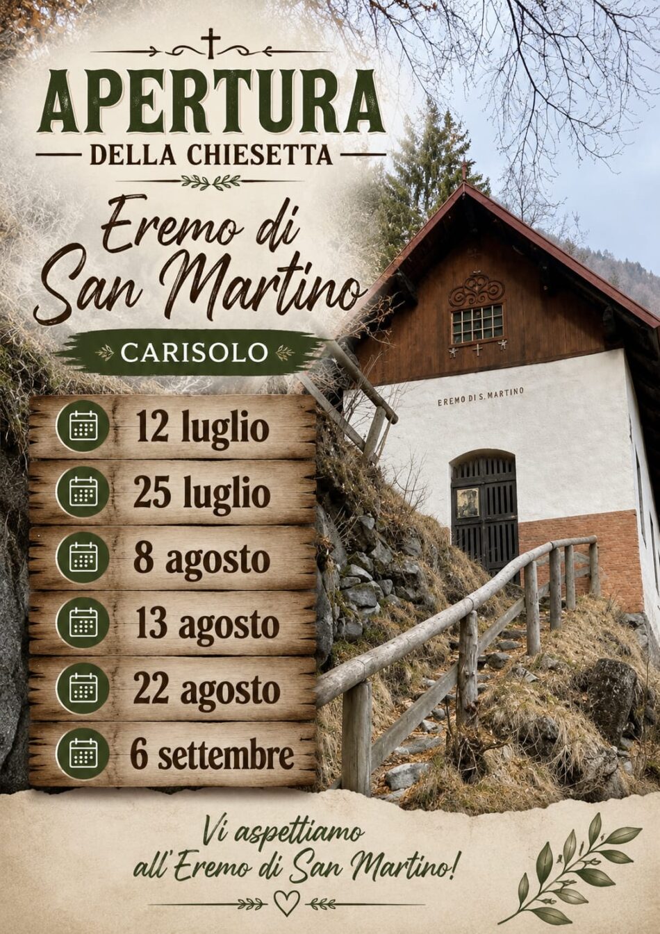Estate 2026: Apertura della chiesetta di san Martino