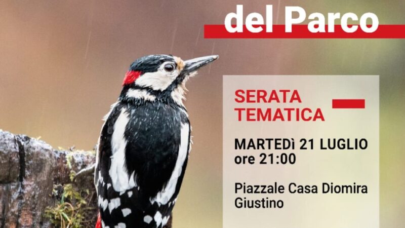 Giustino Casa Diomira – Martedì 21 luglio ore 21 “La fauna del Parco”