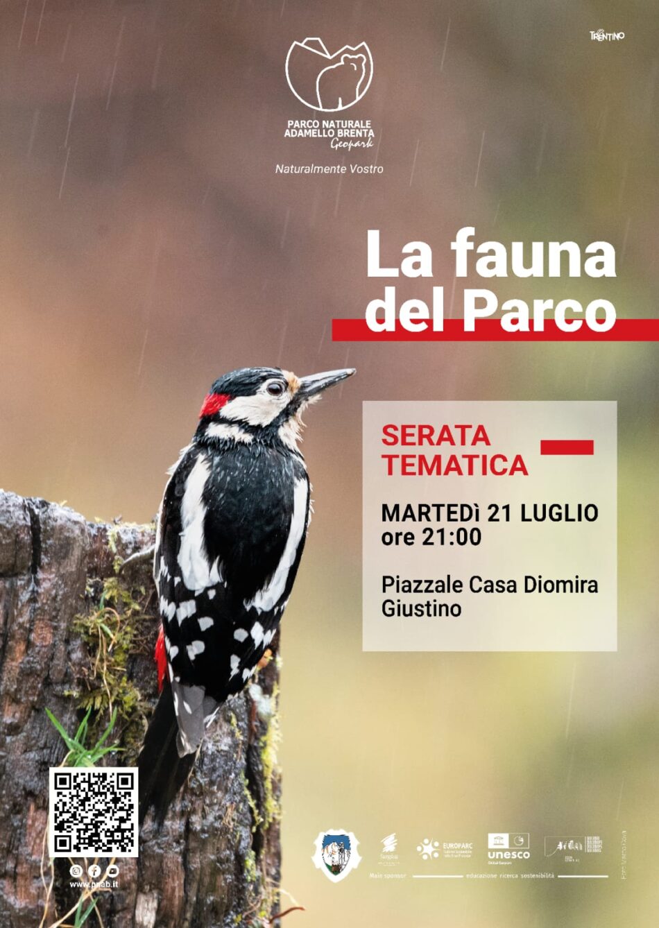 Giustino Casa Diomira – Martedì 21 luglio ore 21 “La fauna del Parco”