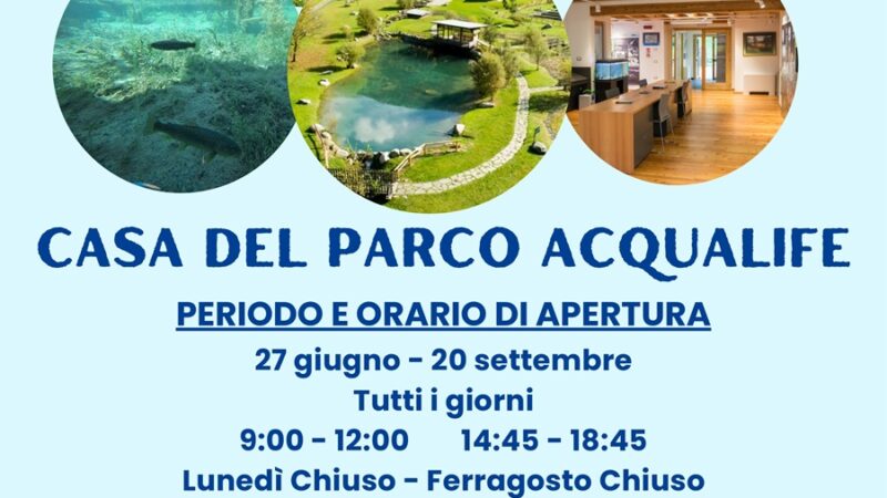 La Casa del Parco Acqua Life di Spiazzo è tornata pienamente operativa e aperta al pubblico