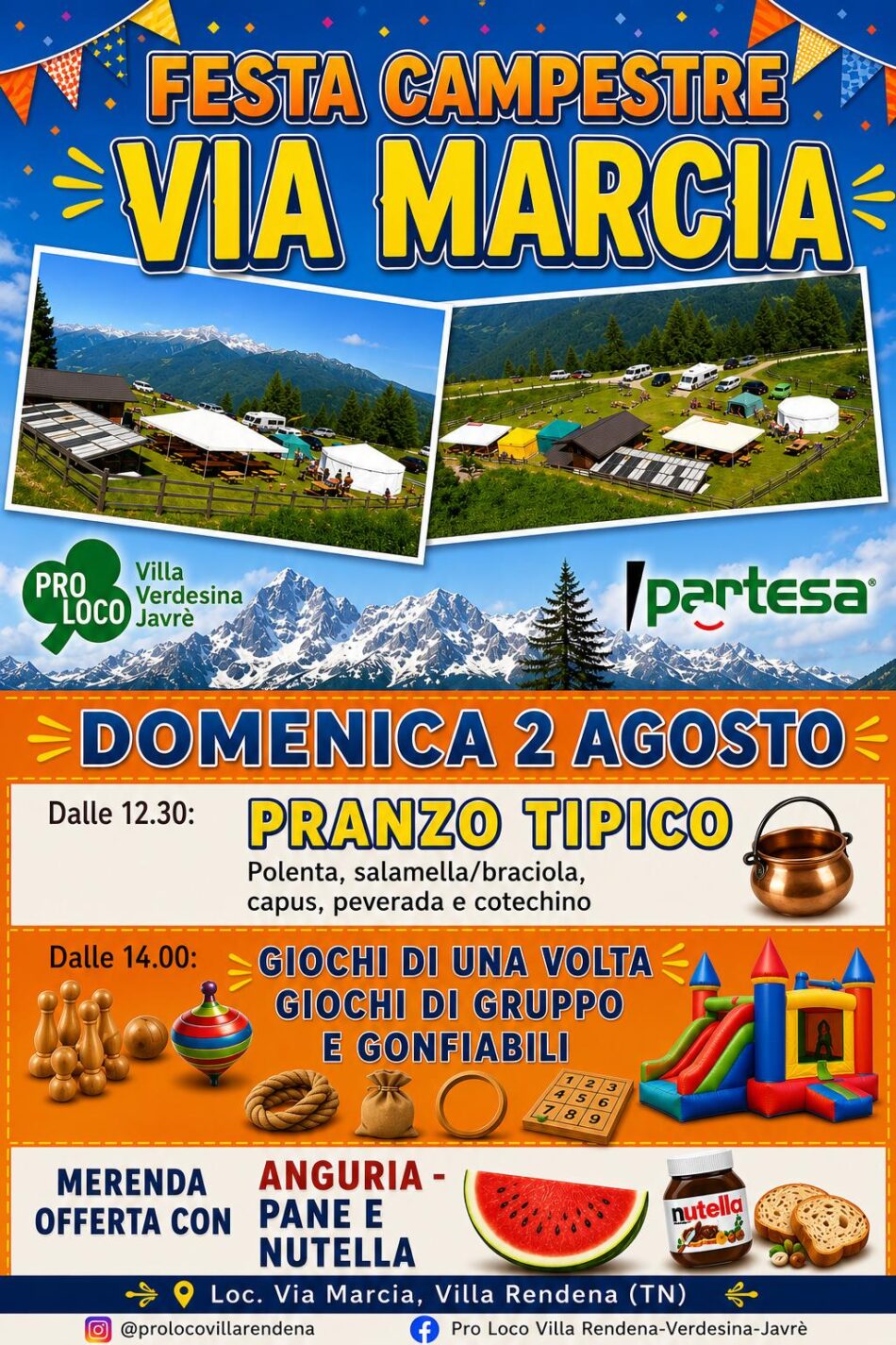 Torna la Festa Campestre di via Marcia: una giornata di gusto, giochi e tradizione nel cuore della natura