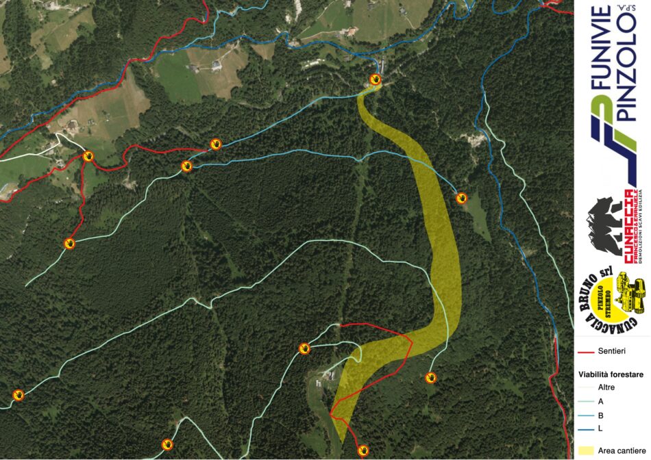 Chiusura al transito veicolare delle strade e dei sentieri che verranno  interessati dai lavori di realizzazione della nuova pista da sci “Plaza”