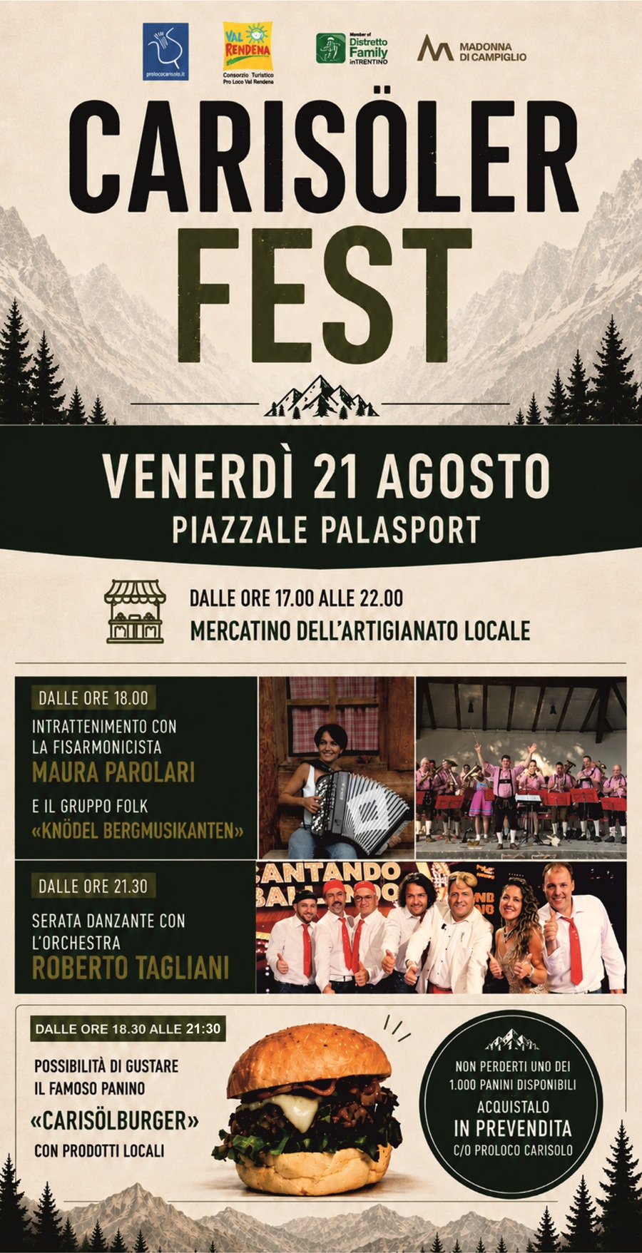Carisolo: Carisöler fest 21 agosto 2026