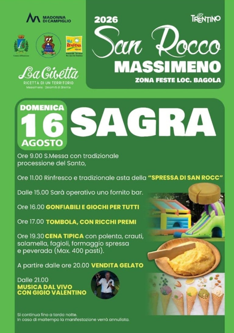 Massimeno Domenica 16 agosto SAGRA DI SAN ROCCO