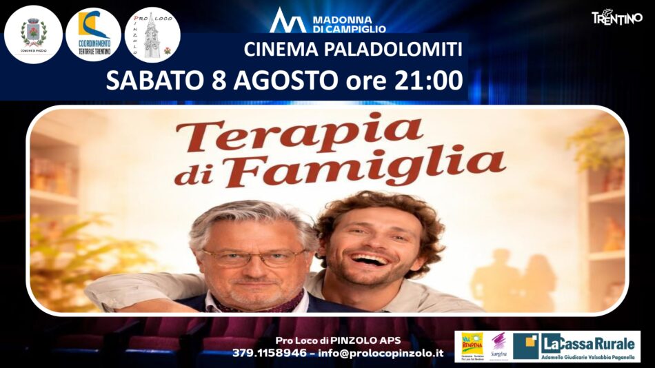 Cinema a Pinzolo: Sabato 8 agosto ore 21 “TERAPIA DI FAMIGLIA”