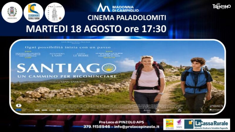 Al Paladolomiti continua la stagione delle anteprime nazionali: domani sarà proiettato “Santiago – Un cammino per ricominciare”