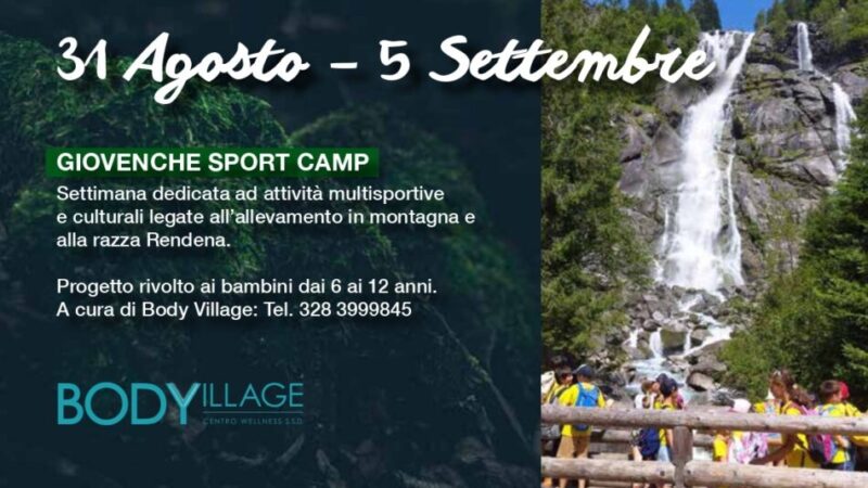 Giovenche di razza Rendena: Giovenche Sport Camp dal 31 agosto al 5 settembre 2026