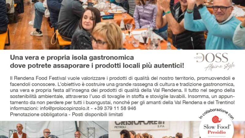 Pinzolo Venerdì 28 agosto “Rendena Food Festival”