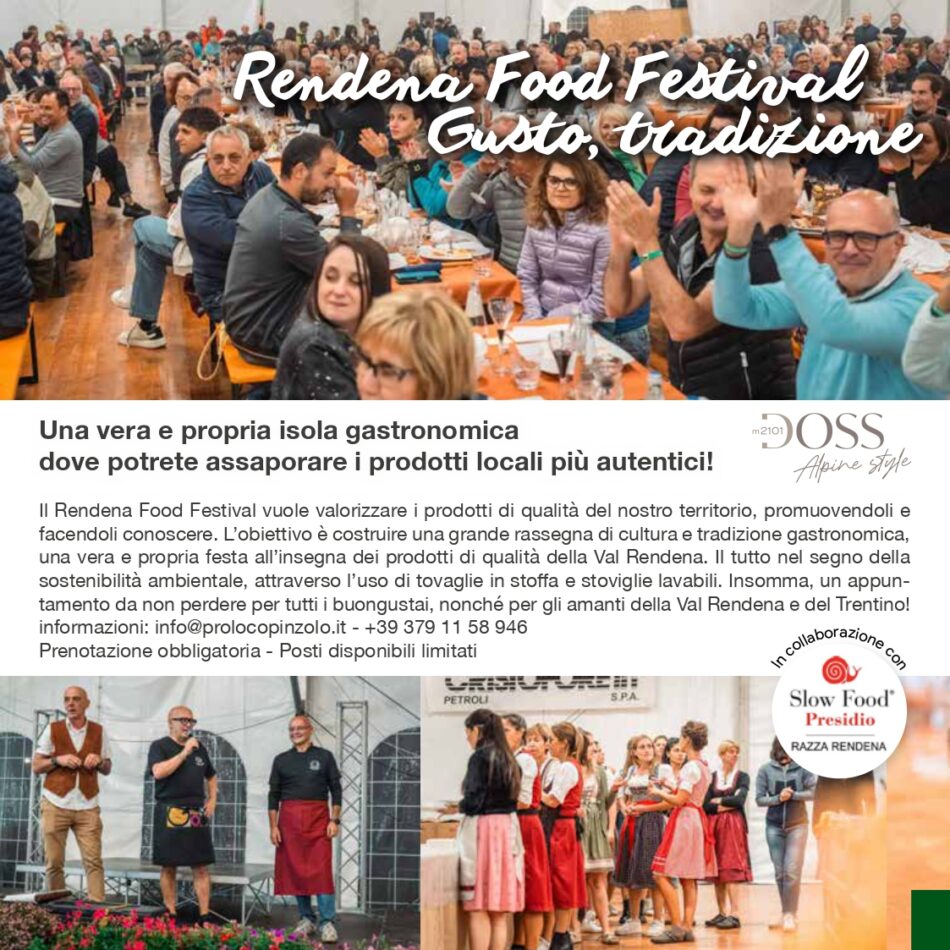 Pinzolo Venerdì 28 agosto “Rendena Food Festival”