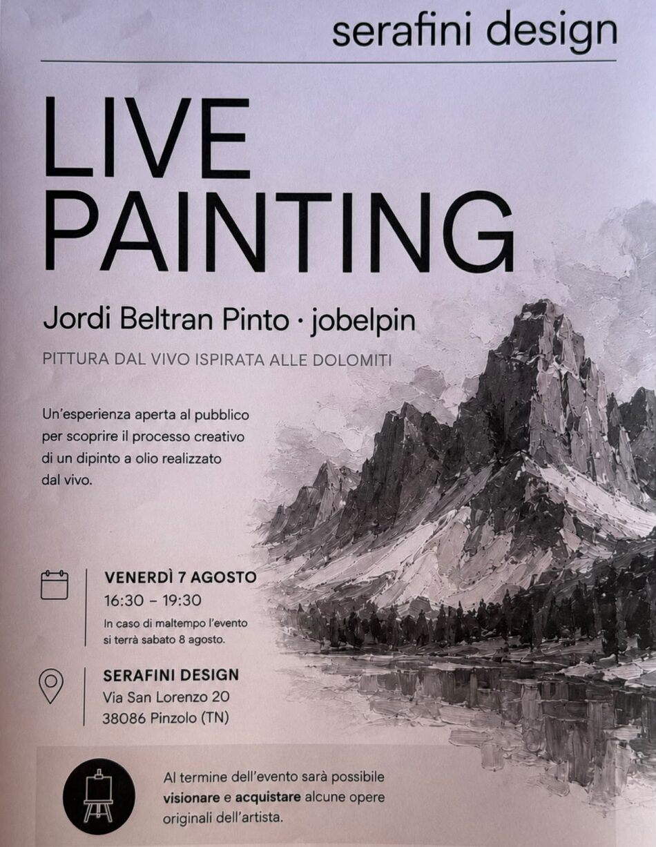 Pinzolo Venerdì 7 agosto Serafini design “Live Painting”