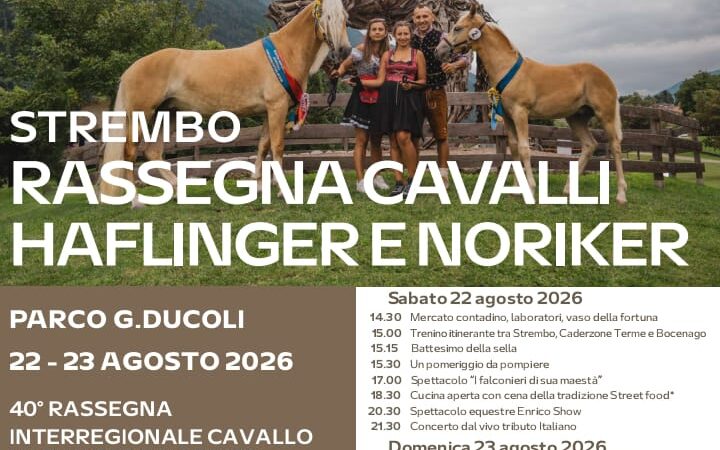 Strembo 22-23 agosto “Rassegna Haflinger e Noriker”
