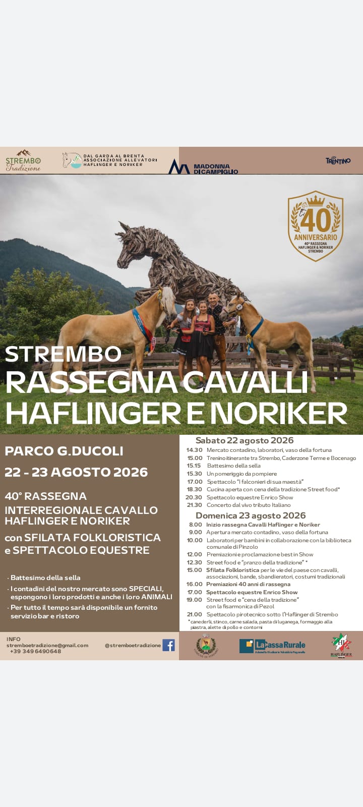 Strembo 22-23 agosto “Rassegna Haflinger e Noriker”
