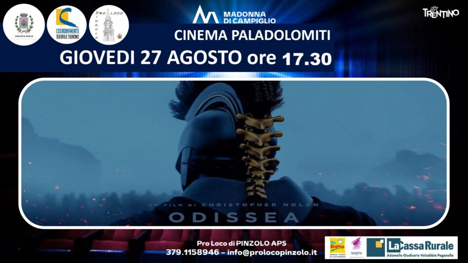 Cinema a Pinzolo: Giovedì 27 agosto ore 17.30 “ODISSEA”