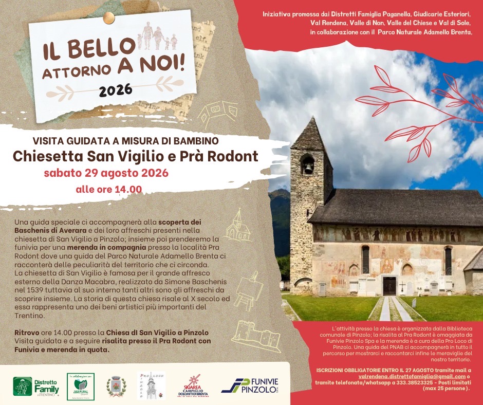 La Quarta Tappa di “IL BELLO INTORNO A NOI” arriva in Val Rendena 