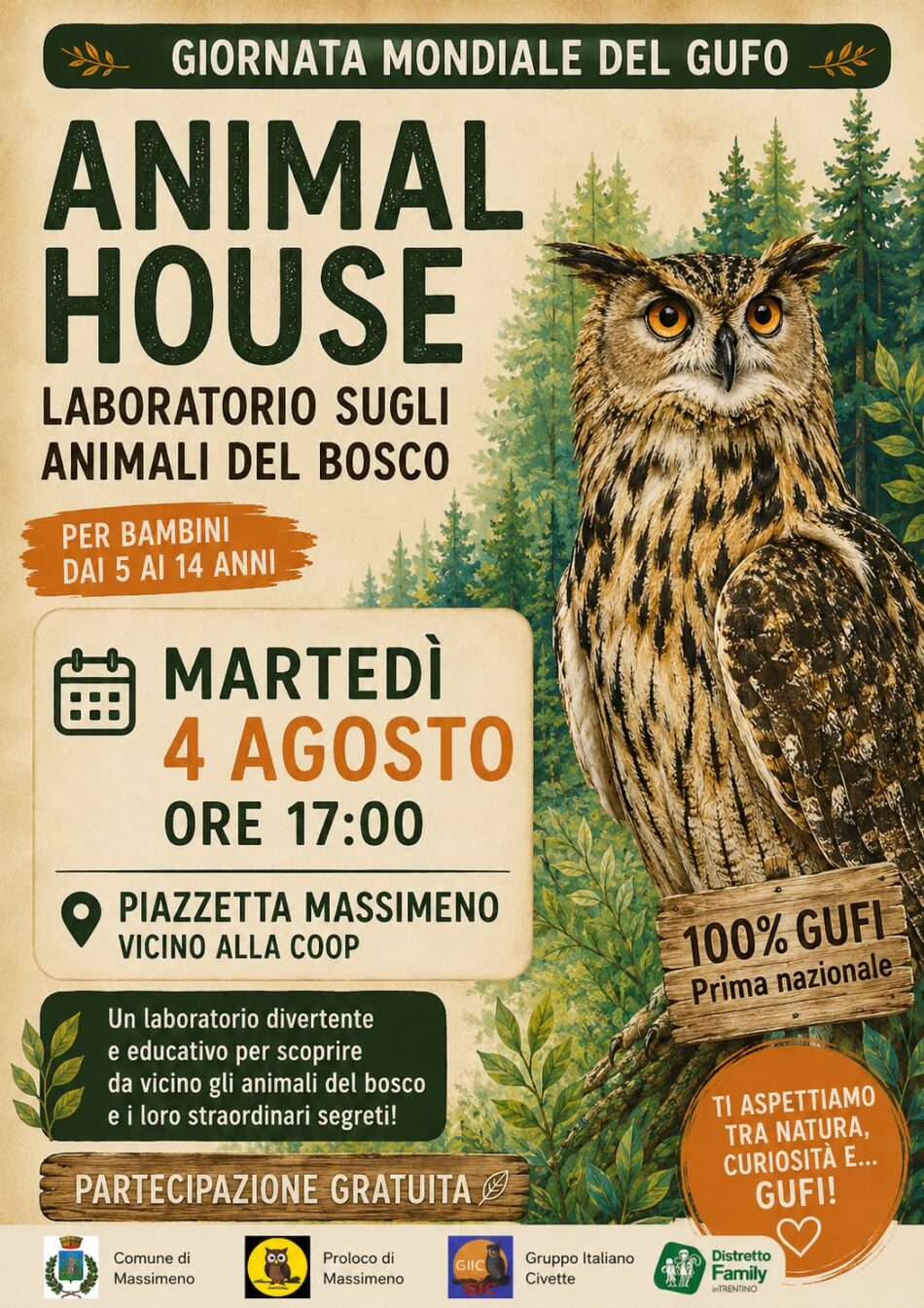 Massimeno 4/5 agosto “Giornata Mondiale del Gufo”