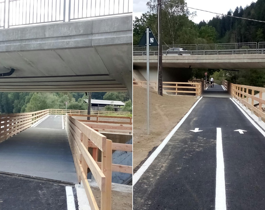 Completato a tempo di record l’intervento sulla Ciclovia dei Fiori, a Villa Rendena