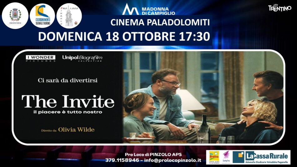 Cinema a Pinzolo: Domenica 18 ottobre ore 17.30 “The Invite – Il piacere è tutto nostro”