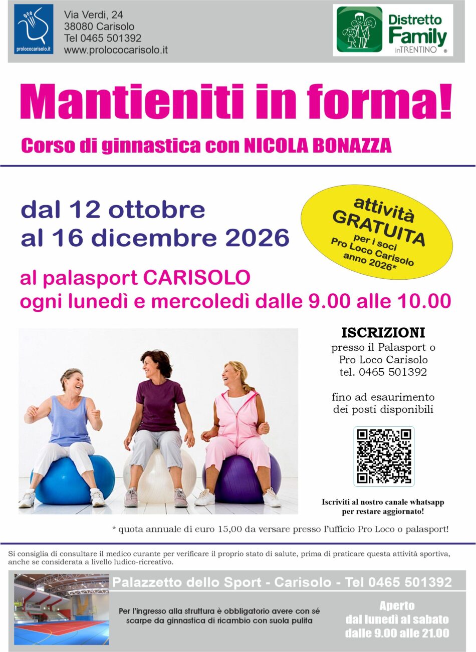 Carisolo: Corso di ginnastica