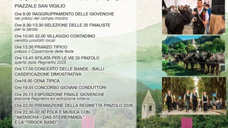 Giovenche di razza Rendena Sabato 5 settembre FESTA DELL’ALLEVATORE E SFILATA DELLE GIOVENCHE