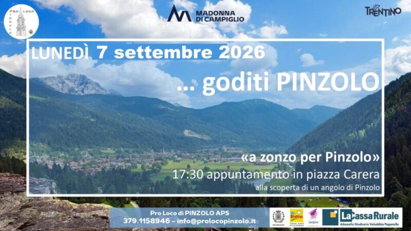 L’estate è Pinzolo: Lunedì 7 settembre “A zonzo per Pinzolo”