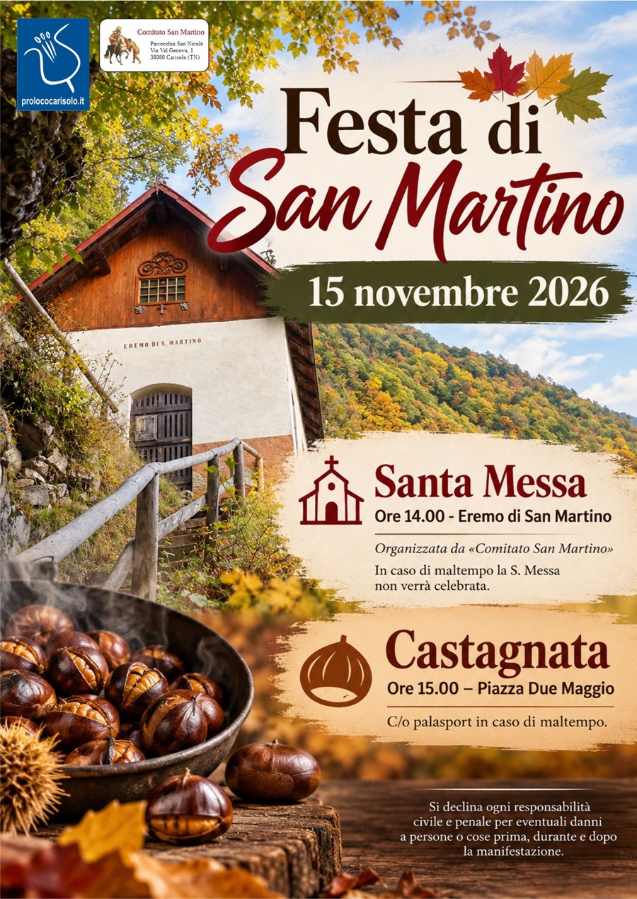 Festa di San Martino a Carisolo – 14 e 15 novembre 2026
