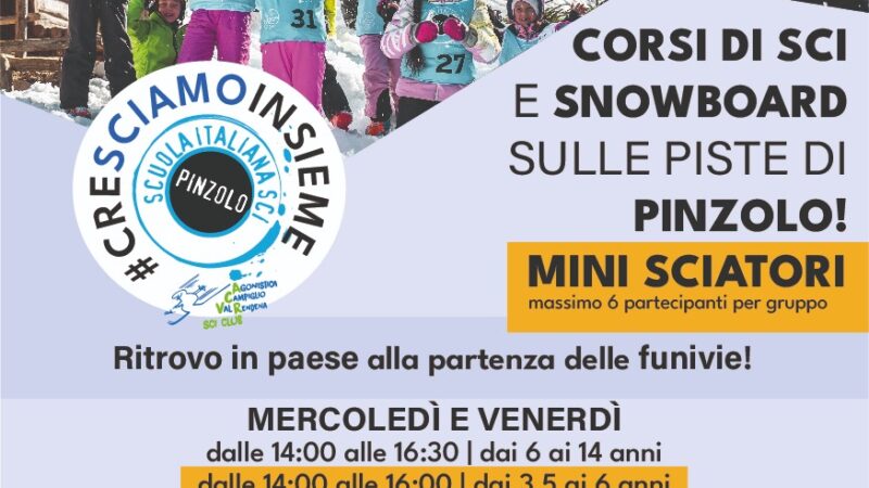 La Scuola Sci Pinzolo presenta i corsi di sci e snowboard dedicati ai più piccoli e ai ragazzi