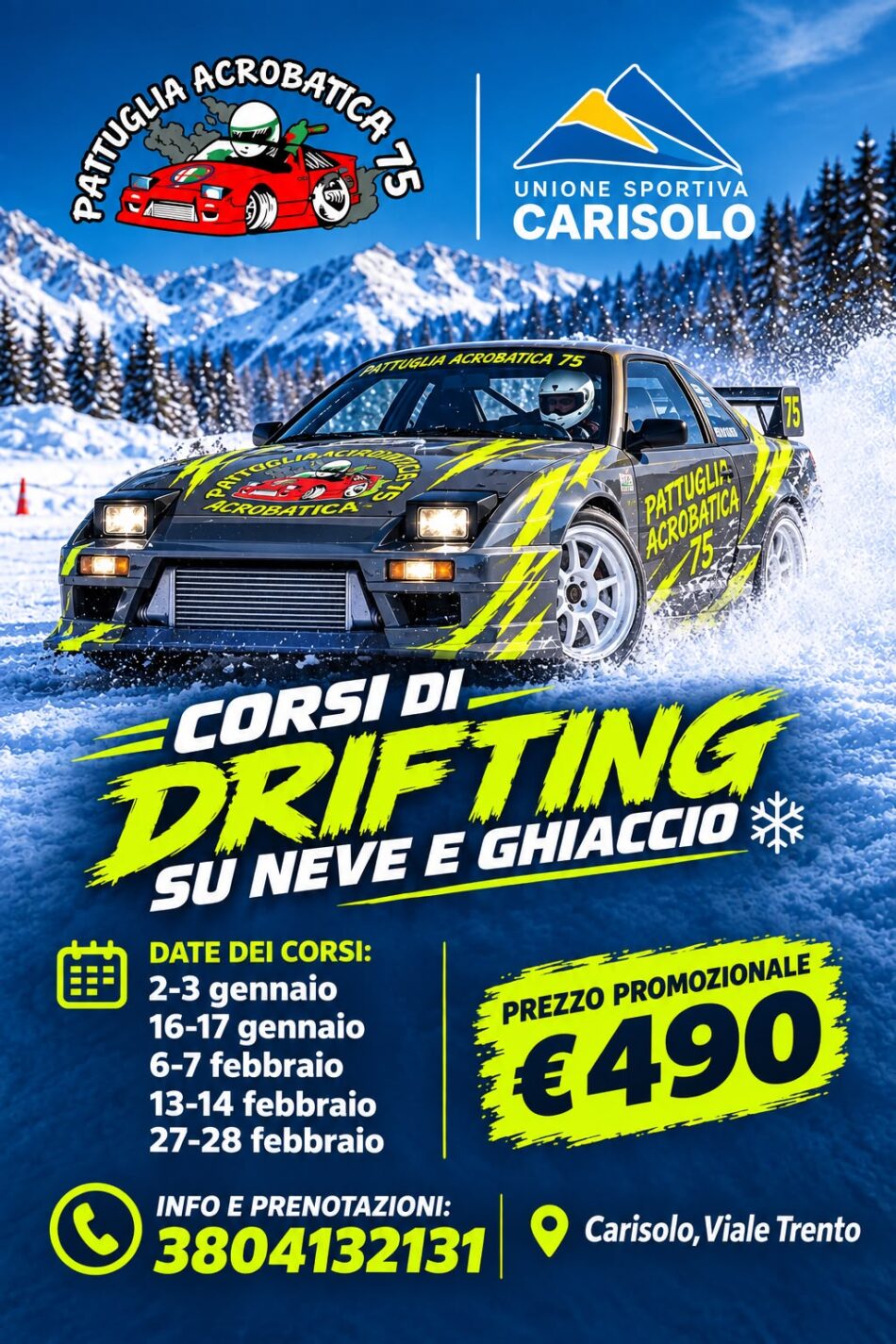 CORSI DI DRIFTING su neve e ghiaccio